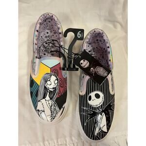 Disney, Nightmare Before Christmas Jack & Sally Slip-On Sneakers Women’s 6.5 NWT